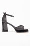 Women's Pointed Toe 8.5 cm Black Glitter Heeled Evening Dress Shoes - 4