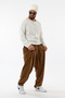 Velvet Pleated Tan Jogger Men's Trousers Coc3620 - 3