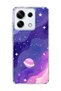 Redmi Note 13 Pro 5g Compatible Purple Planet Star Printed Transparent Phone Case