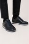 Men's Sneaker Genuine Leather Men's Shoes Dark Blue - 2