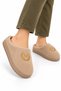 Men's Home Furry Non-Slip Sole Slippers Beige