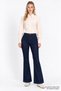 High Waist Spanish Flare Slim Fit Denim Trousers - 2