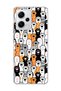 Redmi Note 12 Pro 5g Compatible Colorful Cat Paw Printed Transparent Phone Case