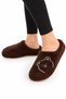 Women's Warm Plush House Slippers with Teddy Bear Figure Brown - 4