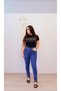 Women's Blue Mid-Wash Slim-Fit Jeans