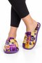 Unisex Home Furry Non-Slip Sole Slippers Lila-Sari - 4