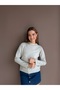 Double Collared Shawl Collar Knit Sweater - 3