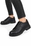 Men's Genuine Leather Non-Slip Sole Shoes Black - 4