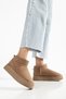 Cara Women's Mink Suede Ankle Boots with Furry Inside and Flat Sole Shoes