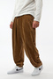 Velvet Pleated Tan Jogger Men's Trousers Coc3620 - 4