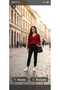 V-neck knit sweater with ribbed cuffs, standard size (36-42).