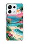 Redmi Note 13 Pro 5g Compatible Tropical Beach Palm Printed Transparent Phone Case