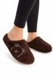 Women's Warm Plush House Slippers with Teddy Bear Figure Brown