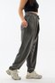 Velvet Pleated Anthracite Jogger Women's Trousers Coc3625 - 5
