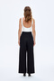 Wide Leg Trousers - Black - 5
