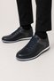 Men's Sneaker Genuine Leather Men's Shoes Dark Blue