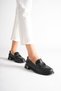 Women's Genuine Leather Daily Wear Buckle Detailed Loafer Shoes - 4