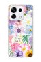 Redmi Note 13 Pro 5g Compatible Rose Daisy Lavender Printed Transparent Phone Case