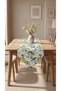 Duck Fabric Triangle End Runner 40X130 cm – Blue Bird, Lemon and Grape Patterned, Water Repellent Stain-Resistant Decorative Table Runner - 2