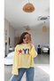 Yellow Striped Cotton Thin Ny Printed Basic - 2