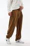 Velvet Pleated Tan Jogger Men's Trousers Coc3620 - 7