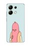 Redmi Note 13 4g Compatible Funny Sausage Character Printed Transparent Phone Case