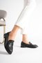 Women's Genuine Leather Daily Wear Buckle Detailed Loafer Shoes - 2