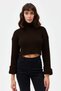 Turtleneck Crop Sweater - 2