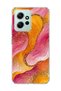 Redmi Note 12 4g Compatible Gold Glittery Wave Printed Transparent Phone Case