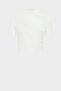 One Shoulder Draped Half Sleeve Crop Sandy Blouse