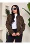WOMEN'S RELAXED FIT BOMBER SUEDE JACKET
