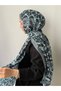 Swirl Pattern Kraş Shawl - Mint Green