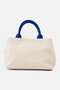 Women Brand Logo Handbag, Beige - 4