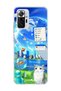 Redmi Note 10 Pro 4g Compatible Jellyfish and Cat Printed Transparent Phone Case