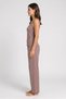 Women 2 Pieces Textured Top And Bottom Pajama Set, Brown - 3