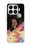 Mi 17t Compatible Astronaut Space Walk Printed Transparent Phone Case