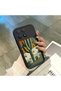 Xiaomi Poco F8 Pro 5g Compatible Black Silicone Camera Protected Shock-Absorbing Protective Case with Cactus Pattern