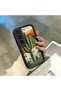 Infinix Hot 60 Pro Plus Compatible Black Silicone Camera Protected Shock Absorbing Protective Case with Cactus Pattern