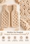Baby Vest 0-12 Months Puffy Hair Knitted Patterned Sleeveless Vest for Girls and Boys - 3