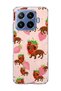 Mi 17t Pro Compatible Strawberry Sausage Dog Printed Transparent Phone Case