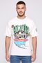 Zoox Men Crew Neck Short Sleeves Graphic Print T-Shirt, White