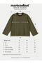 Women's Green Brown Striped Crew Neck Oversize Longsleeve Sweatshirt - 5