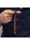 Black and Fire-Toned Crimped Amber Prayer Beads with Metal Tassels - 7