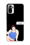 Redmi Note 10 / 10S Compatible Funny Princess Black Printed Transparent Phone Case