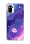 Redmi Note 10 / 10S Compatible Purple Planet Star Printed Transparent Phone Case
