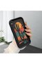 iPhone XS Max Compatible Black Silicone Camera Protected Shock Absorbing Protective Case with Cactus Pattern