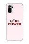Redmi Note 10 / 10S Compatible Pink Rose Text Printed Transparent Phone Case