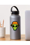 Alien Sticker with Hat Car, Motorcycle, Helmet, Laptop, Glass Sticker 13X12 cm - 5