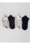 4-Piece Women's Ruffle Patterned Booties Socks - 5