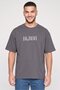 Men Crew Neck Short Sleeve Graphic Print T-Shirt, Grey